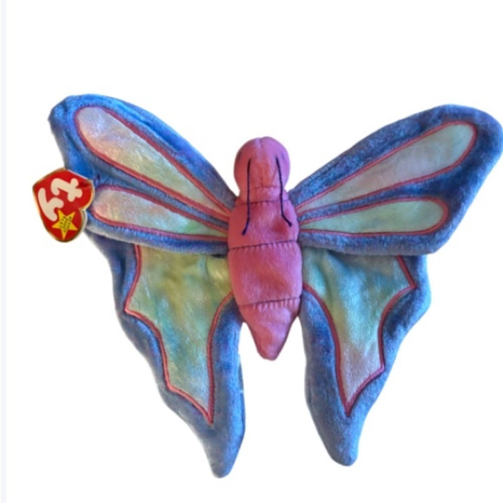 TY Rare Beanie Babies - Flitter the Butterfly June 2, 1999. Mint NWT!
